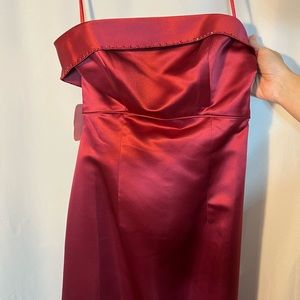 Bella Formals by Venus strapless dress. Cranberry color. Size 8